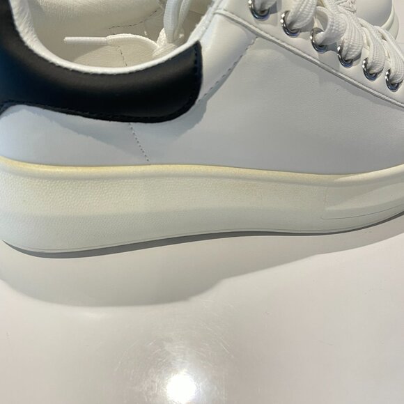 Gasp White Oversized Vegan Leather Sneakers - Picture 4 of 5